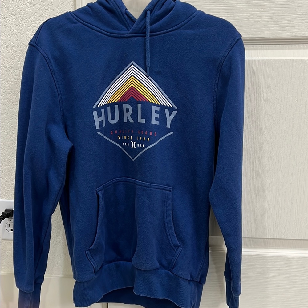 Hurley Blue Lightweight Jacket with Graphic Design